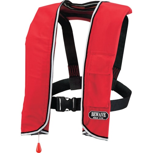 トラスコ中山 オーシャンライフ 手動膨張式ショルダータイプ 小型船舶用ライフジャケット レッド TYPE A 377-6525 (ご注文単位1着) 【直送品】