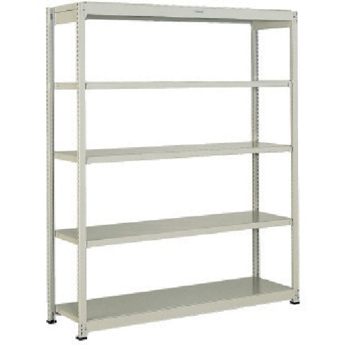 トラスコ中山 TRUSCO スチールラック M1.5型軽中量棚 860X295X1200 5段 単体 ネオグレー 506-9114  (ご注文単位1セット) 【直送品】