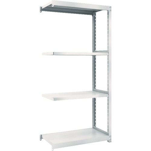 トラスコ中山 TRUSCO スチールラック M2型軽中量棚 860X450XH2100 4段 連結 ネオグレー 528-0167 (ご注文単位1セット) 【直送品】