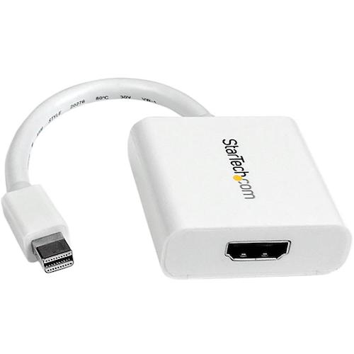 トラスコ中山 スターテック ディスプレイアダプター/Mini DisplayPort - HDMI/1080p/ホワイト/ビデオ 変換 コンバーター 539-1235 (ご注文単位1袋) 【直送品】