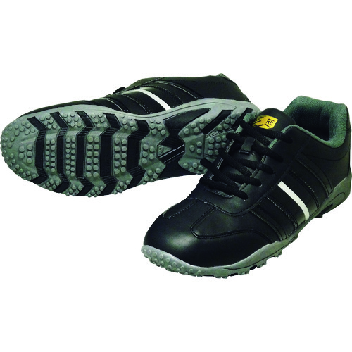 トラスコ中山 喜多 紳士ヒモスニーカー MK110 ブラック×ブラック 25.0 216-9704 (ご注文単位1足) 【直送品】