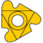 トラスコ中山 三菱 MMTシリーズ 外径ねじ切り加工 MMTEバイト用 PVDコーティング 全面研削形インサート VP10MF 686-2233  (ご注文単位5個) 【直送品】