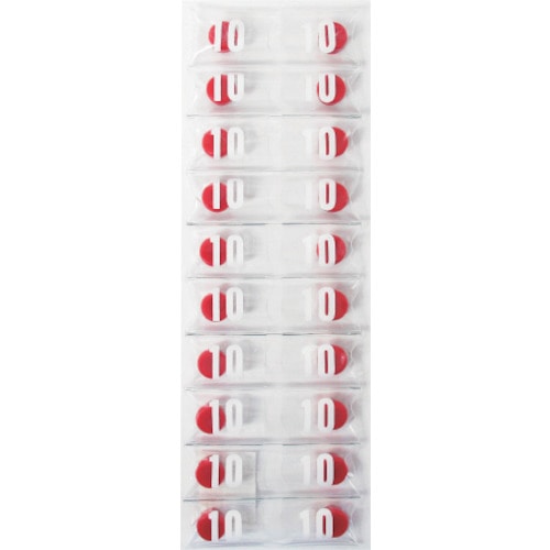 トラスコ中山 ミツヤ カラーマグネット丸型#10 赤 356-1465 (ご注文単位20個) 【直送品】