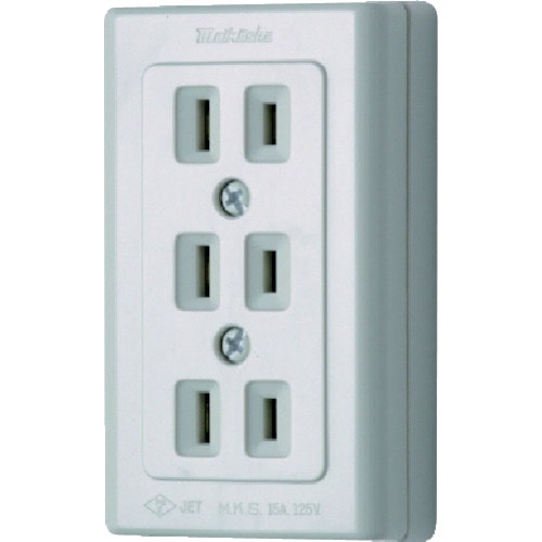 トラスコ中山 明工 エレガントトリプルコンセント 736-0118  (ご注文単位1個) 【直送品】