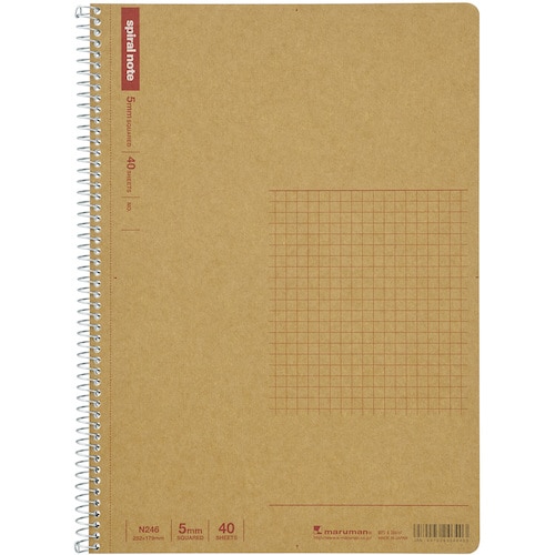 トラスコ中山 マルマン B5 スパイラルノート 方眼罫40枚 405-4757 (ご注文単位1冊) 【直送品】