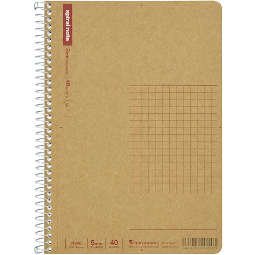 トラスコ中山 マルマン B6 スパイラルノート 方眼罫40枚 405-9383 (ご注文単位1冊) 【直送品】