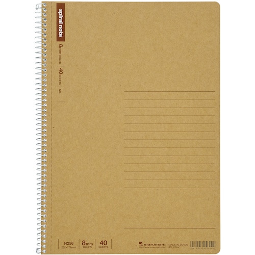 トラスコ中山 マルマン B5 ノート クラフト表紙 8MM横罫 405-9304 (ご注文単位1冊) 【直送品】