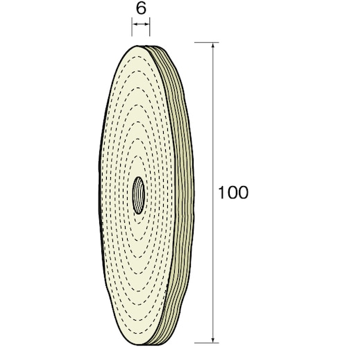 トラスコ中山 ミニモ 綿バフホイール 中仕上げ用 φ100 (2個入) 852-5434 (ご注文単位1パック) 【直送品】