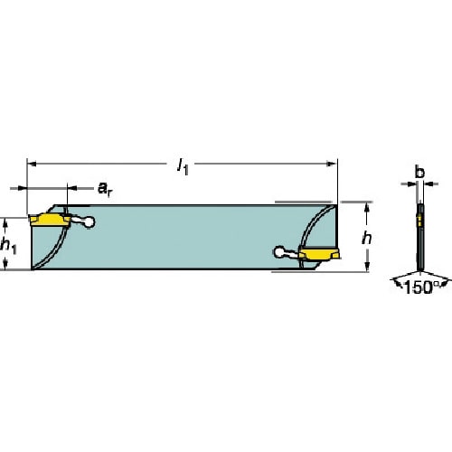 トラスコ中山 サンドビック コロカット1・2 突切り・溝入れ用シャンクバイト（480） 609-9181  (ご注文単位1個) 【直送品】