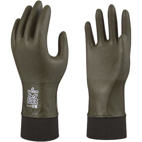 トラスコ中山 ショーワ ポリウレタン手袋 NO283 ジャージテムレス オリーブグリーン Lサイズ 567-5808 (ご注文単位1組) 【直送品】