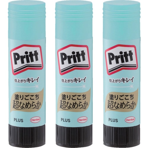 トラスコ中山 プラス 29719)スティックのり スムーズプリット ミディアム セリース 3本入 836-4498 (ご注文単位1パック) 【直送品】