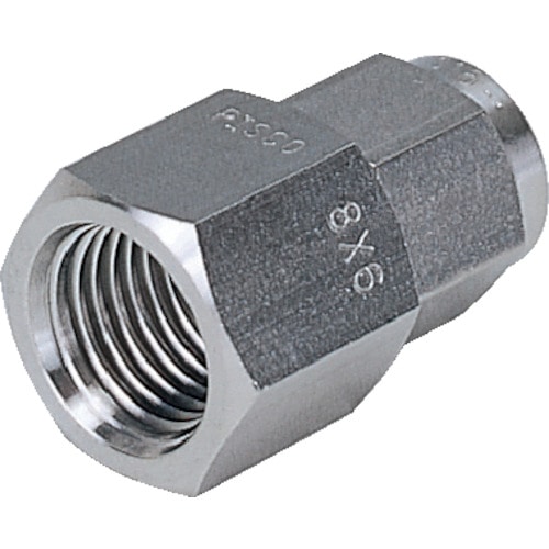 トラスコ中山 ピスコ SUS316締付継手 メスストレートチューブ1080ねじR1/2 818-1581 (ご注文単位1個) 【直送品】