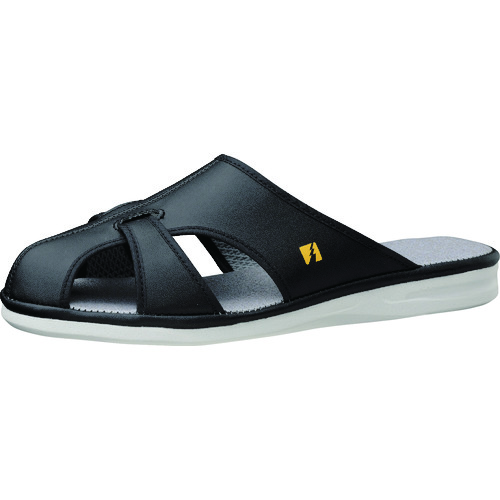 トラスコ中山 ミドリ安全 静電サンダル PS-01ライトS ブラック S 859-3910 (ご注文単位1足) 【直送品】