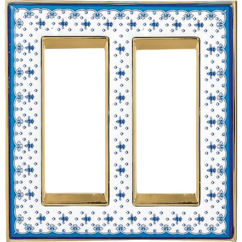 トラスコ中山 スガツネ工業 （210032217）PXP－F02－01341－AZOBスイッチプレート・コンセントプレート（2連） 385-7075  (ご注文単位1セット) 【直送品】