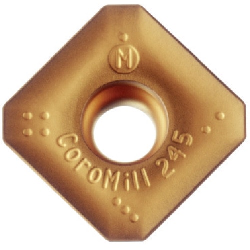 トラスコ中山 サンドビック コロミル245 フライス加工用チップ（350） K20W 611-4032  (ご注文単位10個) 【直送品】