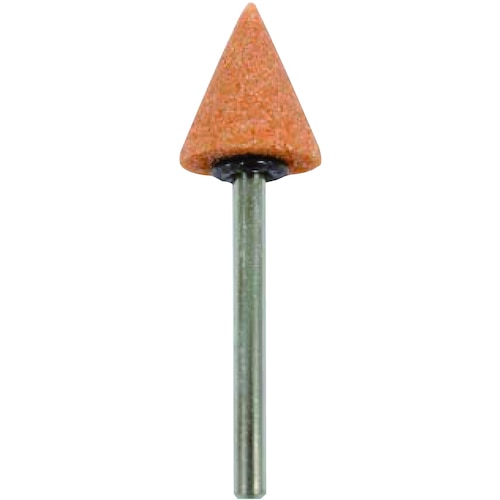 トラスコ中山 ヤナセ ビトリファイド軸付砥石 WA （赤） 三角 13x16x3 ＃60 347-5308  (ご注文単位1本) 【直送品】