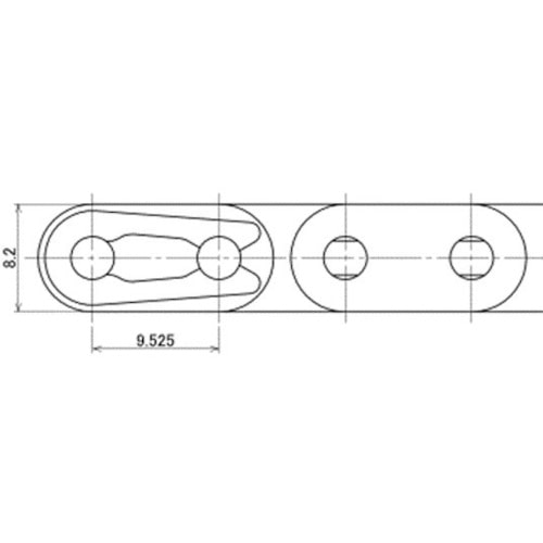 トラスコ中山 椿本チエイン RSローラーチェン BS/DIN規格 ジョイントリンク 355-2355 (ご注文単位1個) 【直送品】