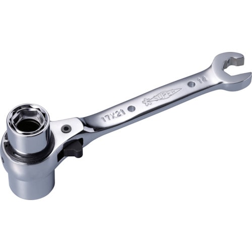 トラスコ中山 スーパー 5サイズラチェットレンチ インナーソケット:17、19 アウターソケット:21、24 601-5036 (ご注文単位1個) 【直送品】