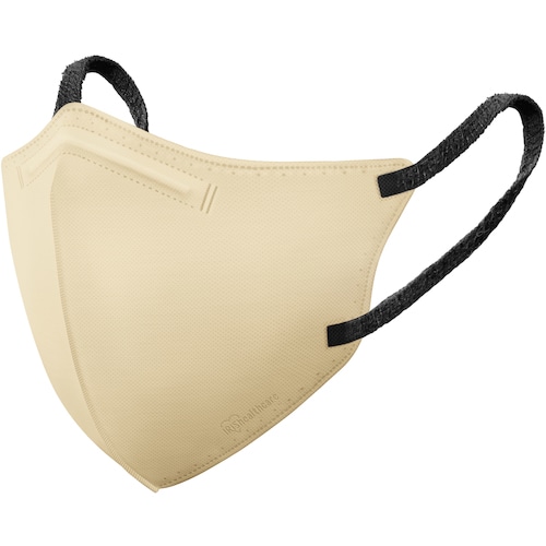 トラスコ中山 IRIS 200974 デイリーフィットマスク フィルタープラス ふつう 20枚入 シルクベージュ×ブラック 592-5440 (ご注文単位1箱) 【直送品】