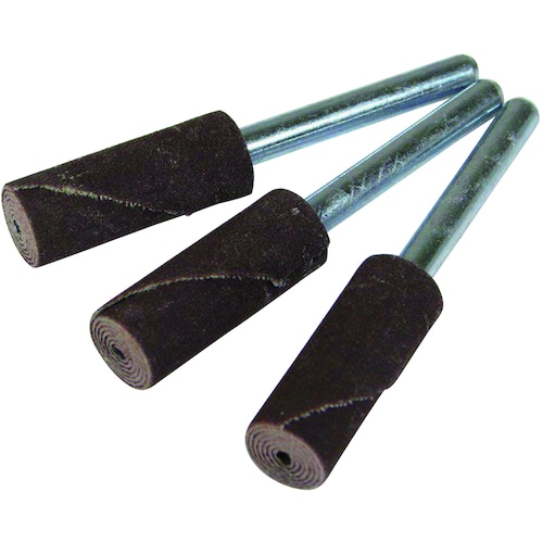 トラスコ中山 ヤナセ 軸付カートリッジロール ストレート型 10X25X6 ＃80 480-0298（ご注文単位10個）【直送品】