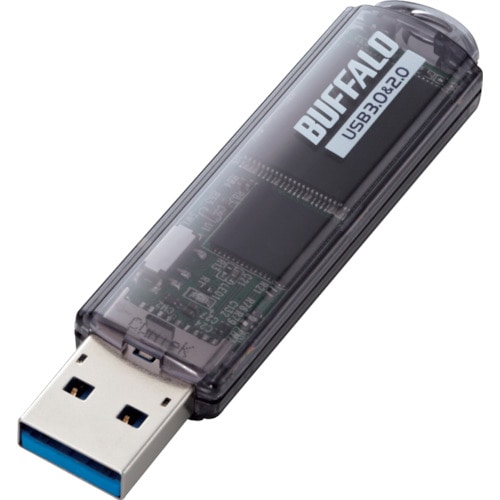 トラスコ中山 バッファロー USB3.0対応 USBメモリー スタンダードモデル 16GB ブラック 417-2265 (ご注文単位1個) 【直送品】