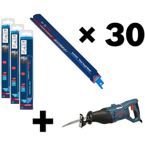 トラスコ中山 ボッシュ 超硬セーバーソー超耐久性ブレード30枚100Vセーバーソーセット 653-8192 (ご注文単位1セット) 【直送品】