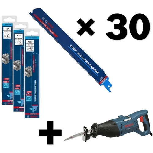 トラスコ中山 ボッシュ 超硬セーバーソースピード&耐久性ブレード30枚100Vセーバーソーセット 653-5091 (ご注文単位1セット) 【直送品】