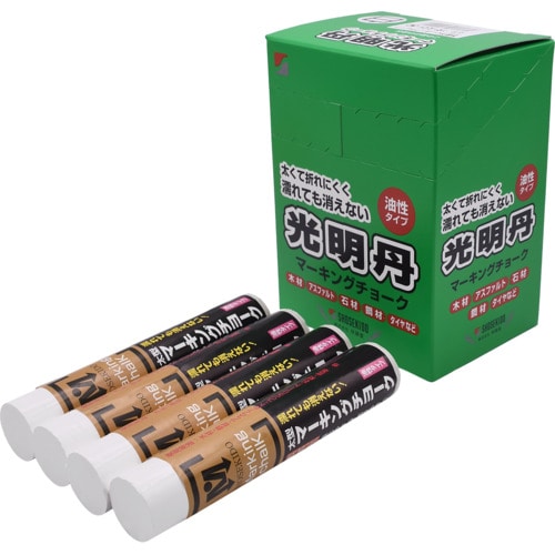 トラスコ中山 祥碩堂 光明丹マーキングチョーク 12本箱売 白色 607-1592 (ご注文単位1箱) 【直送品】