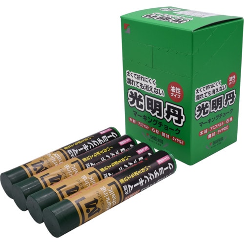 トラスコ中山 祥碩堂 光明丹マーキングチョーク 12本箱売 緑色 607-4666 (ご注文単位1箱) 【直送品】
