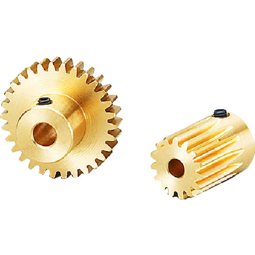 トラスコ中山 KG 黄銅平歯車 S80B 25B＋0705 形状B1 モジュール0.8 歯数25 歯幅7mm 穴径Φ5mm 149-7067  (ご注文単位1個) 【直送品】