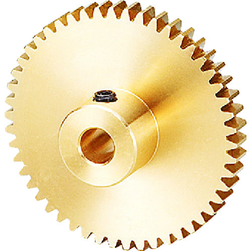 トラスコ中山 KG 黄銅平歯車 S80B 48B＋0506 形状B1 モジュール0.8 歯数48 歯幅5mm 穴径Φ6mm 149-7075  (ご注文単位1個) 【直送品】