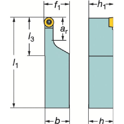 トラスコ中山 サンドビック コロターン107 ポジチップ用シャンクバイト（210） 128-1593 (ご注文単位1個) 【直送品】