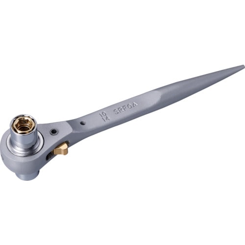 トラスコ中山 スーパー アルミ製 4 サイズラチェットレンチ ショートタイプ インナーソケット:8、10 アウターソケット:13、14 601-5037 (ご注文単位1個) 【直送品】