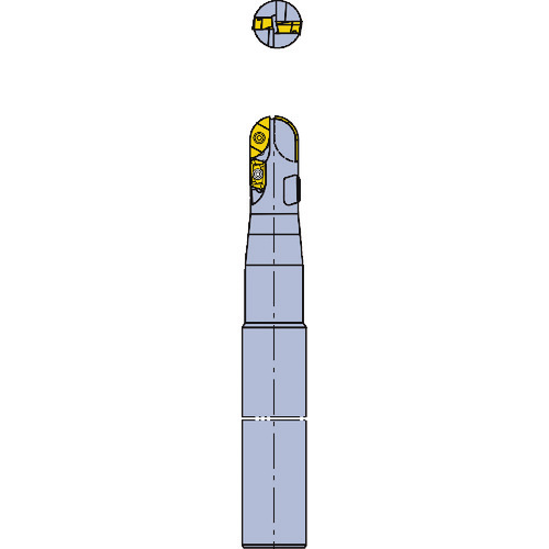 トラスコ中山 三菱 刃先交換式 SRM2形ボール エクストラロングネック長刃形シャンクタイプエンドミル 右勝手 スーパーラッショミル 678-3708 (ご注文単位1個) 【直送品】