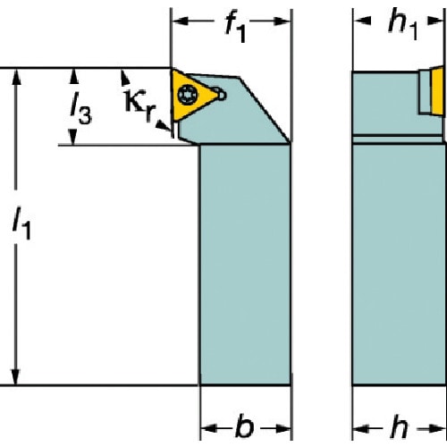 トラスコ中山 サンドビック コロターン107 ポジチップ用シャンクバイト（210） 610-6625 (ご注文単位1個) 【直送品】