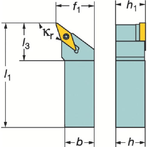 トラスコ中山 サンドビック コロターン107 ポジチップ用シャンクバイト（210） 616-1961 (ご注文単位1個) 【直送品】