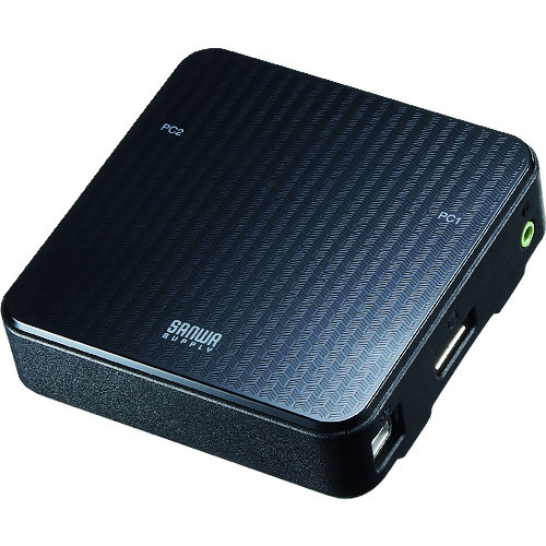 トラスコ中山 SANWA DisplayPort対応手元スイッチ付きパソコン自動切替器(2:1) 203-1138 (ご注文単位1個) 【直送品】
