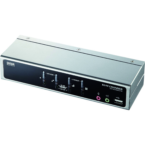 トラスコ中山 SANWA USB・PS/2コンソール両対応パソコン自動切替器(4:1) 203-1063 (ご注文単位1個) 【直送品】