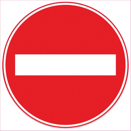 トラスコ中山 ミツギロン デザインシール (進入禁止) 283φ T-01 866-6393 (ご注文単位1枚) 【直送品】