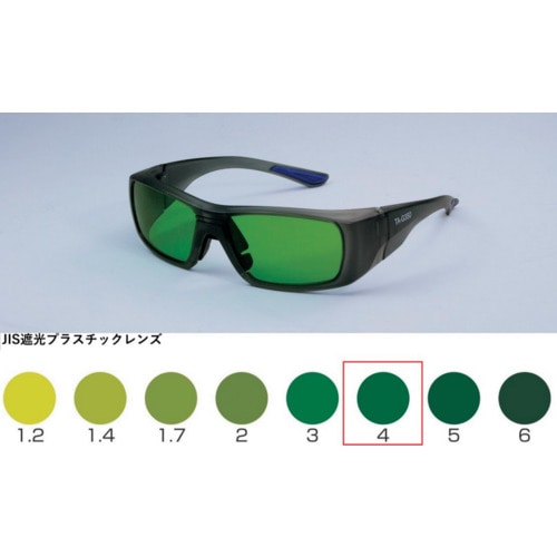 トラスコ中山 トーアボージン セミアイカップ遮光めがね TA－G350 TBP4 619-1113  (ご注文単位1個) 【直送品】