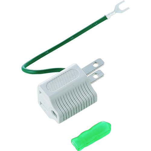 トラスコ中山 SANWA 3P→2P変換アダプタ（グレー） 203-1546  (ご注文単位1個) 【直送品】