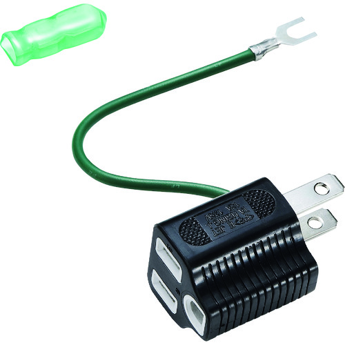 トラスコ中山 SANWA 3P→2P変換アダプタ 203-1536  (ご注文単位1本) 【直送品】