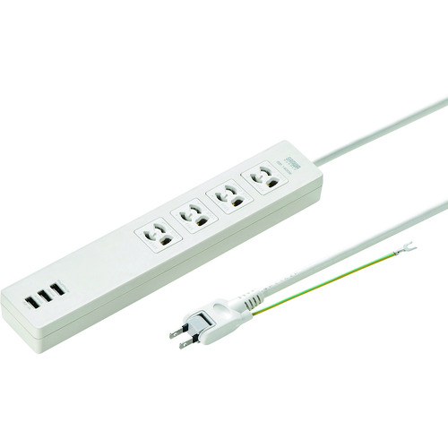 トラスコ中山 SANWA USB充電機能付きタップ 203-3914  (ご注文単位1本) 【直送品】