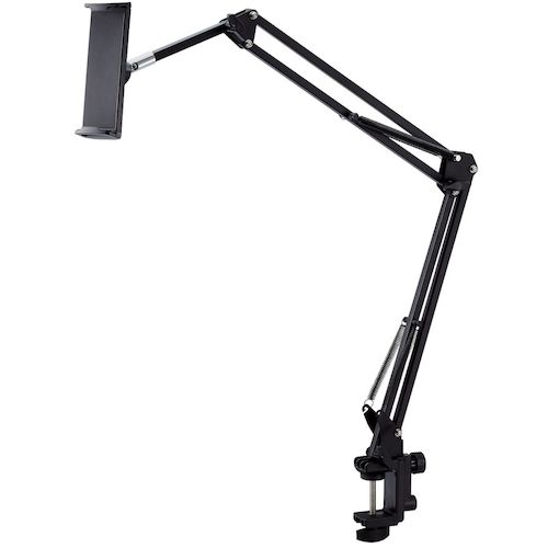 トラスコ中山 エレコム スマホ・タブレット用フレキシブルアームスタンド Zアーム型 ヘッドボード取付け可 ブラック 528-7680 (ご注文単位1本) 【直送品】