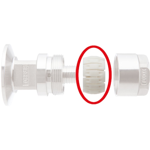 トラスコ中山 トヨックス ホース継手 トヨコネクタ TC3-F・TC3-CS型 交換用パッキン付きスリーブセット 適合ホース25ミリ TC3-F25-RSS(10個入り) 548-5375 (ご注文単位1袋) 【直送品】