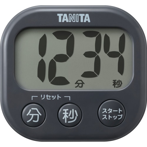 トラスコ中山 TANITA 抗菌でか見えタイマー TD-429-GY 625-5775 (ご注文単位1個) 【直送品】