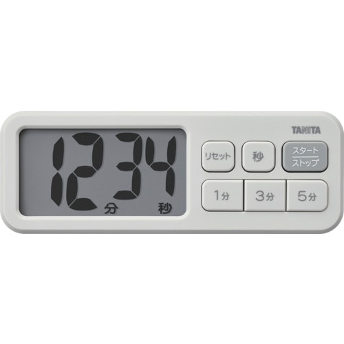 トラスコ中山 TANITA 抗菌でか見えタイマー TD-431-GY 625-5773 (ご注文単位1個) 【直送品】