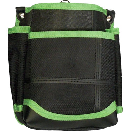 トラスコ中山 KH 武尊魂 2段 腰袋 黒/緑 836-7619 (ご注文単位1個) 【直送品】