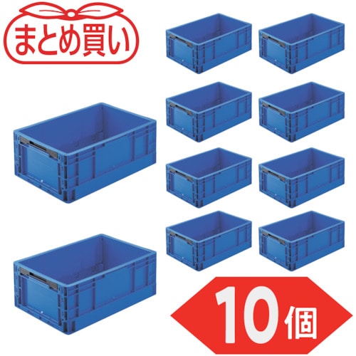 トラスコ中山 TRUSCO オリコン TPO型 折りたたみコンテナ TP規格 32L ダークブルー 10個 575-2600 (ご注文単位1セット) 【直送品】