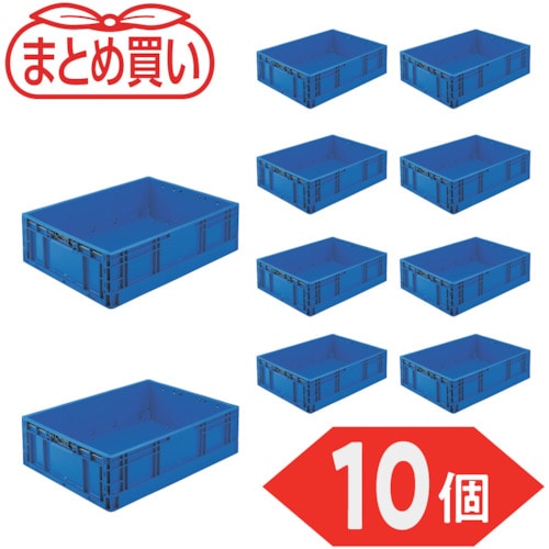トラスコ中山 TRUSCO オリコン TPO型 折りたたみコンテナ TP規格 53L ダークブルー 10個 575-2601 (ご注文単位1セット) 【直送品】